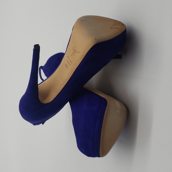 Giuseppe Zanotti size 39 1/2 color blue suede 100% Authentic NEW - Picture 13 of 13